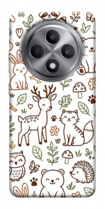Чехол Wildlife pattern для Oppo Reno 12 F 4G