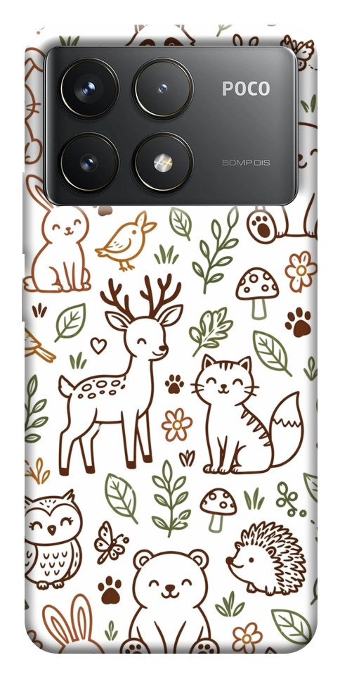 Чехол Wildlife pattern для Xiaomi Poco F6 Pro