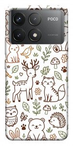 Чехол Wildlife pattern для Xiaomi Poco F6 Pro