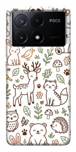 Чехол Wildlife pattern для Xiaomi Poco X6 Pro