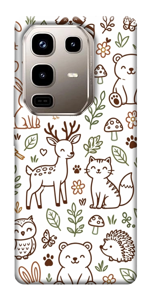 Чехол Wildlife pattern для Infinix Note 50 Pro 4G