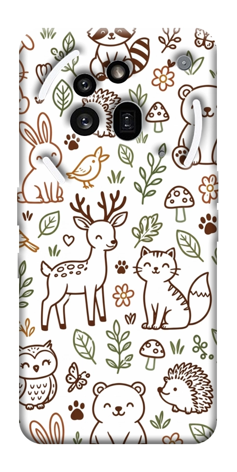 Чехол Wildlife pattern для Nothing Phone (3a) Pro