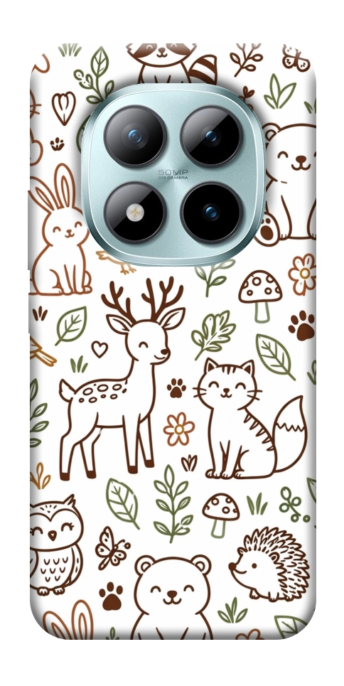 Чехол Wildlife pattern для Xiaomi Redmi Note 15 Pro 5G