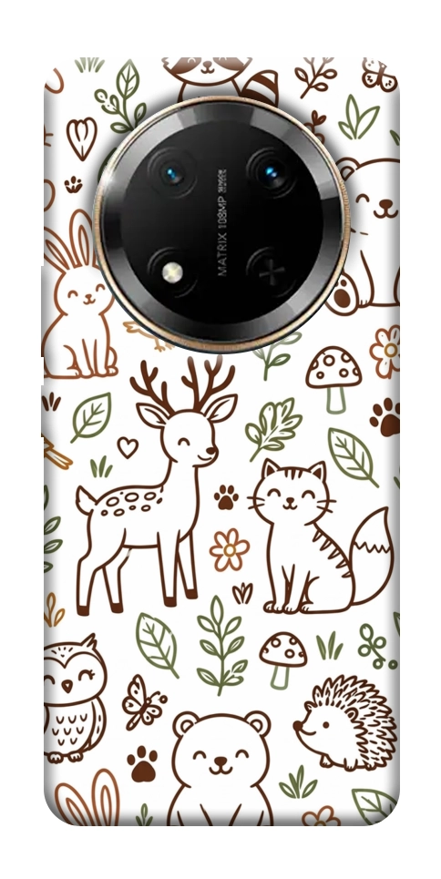 Чехол Wildlife pattern для Huawei Honor X9c