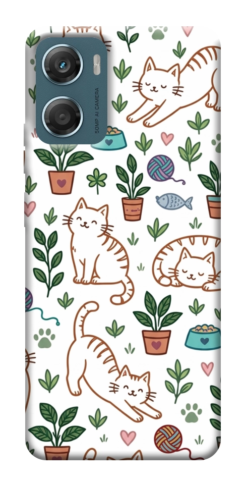 Чехол Cats pattern для Motorola Moto G06