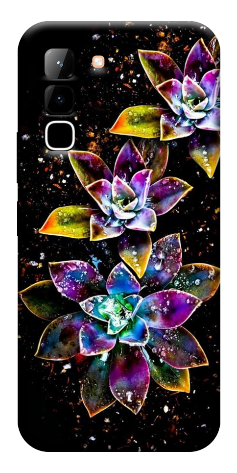 Чохол Flowers on black для Infinix Hot 70