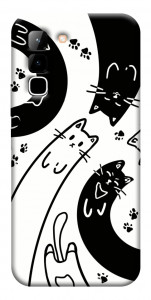 Чохол Чорно-білі коти для Infinix Hot 70
