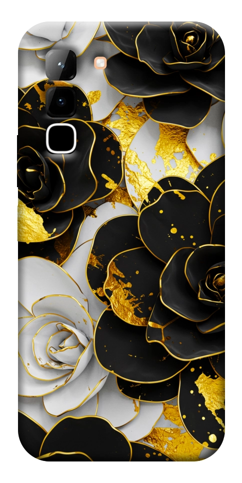 Чохол Flower black-white для Infinix Hot 70