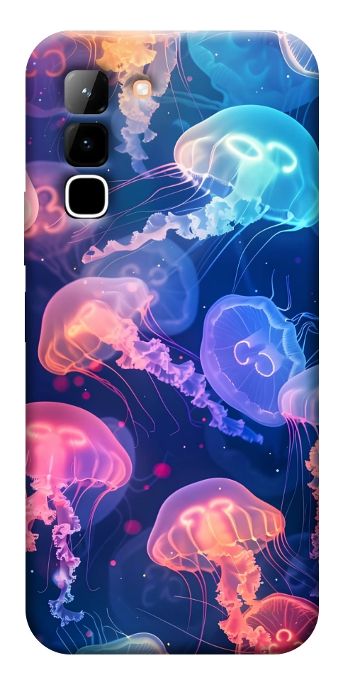 Чохол Neon jellyfishes для Infinix Hot 70