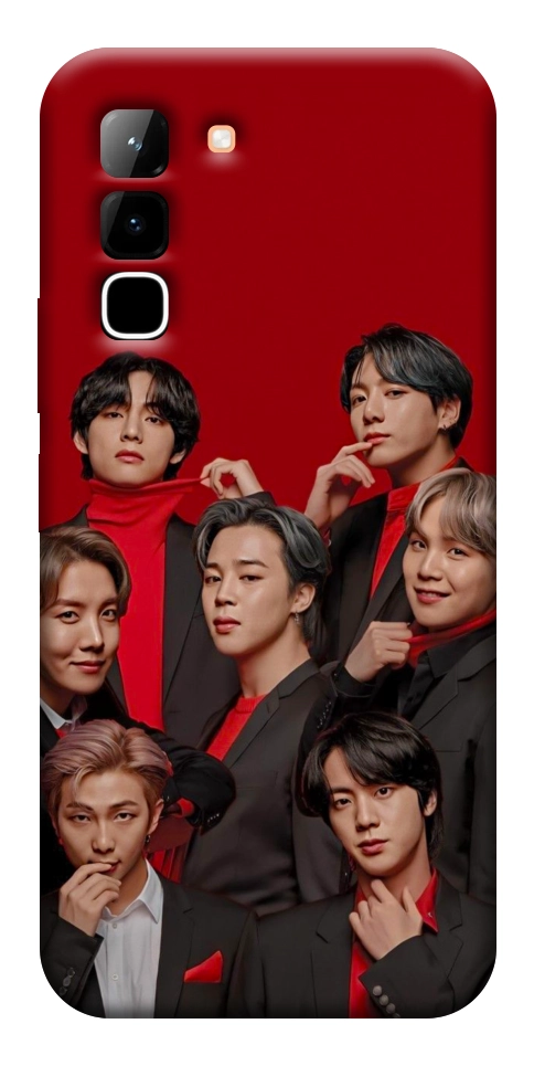 Чохол BTS in red для Infinix Hot 70