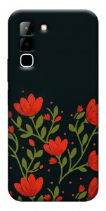 Чохол Червоний цвіт для Infinix Hot 70