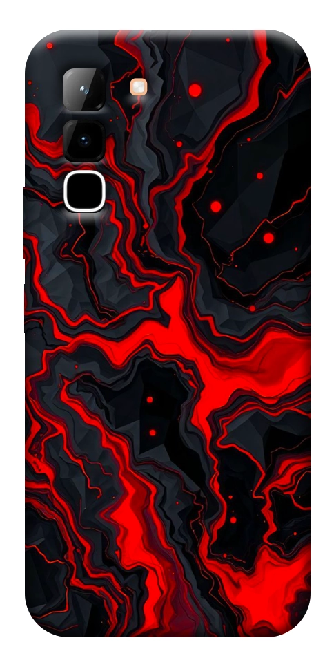 Чохол Black red marble для Infinix Hot 70