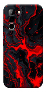 Чохол Black red marble для Infinix Hot 70