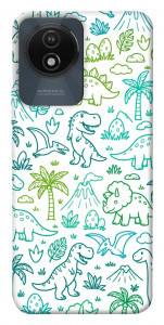 Чехол Dino pattern для Vivo Y02