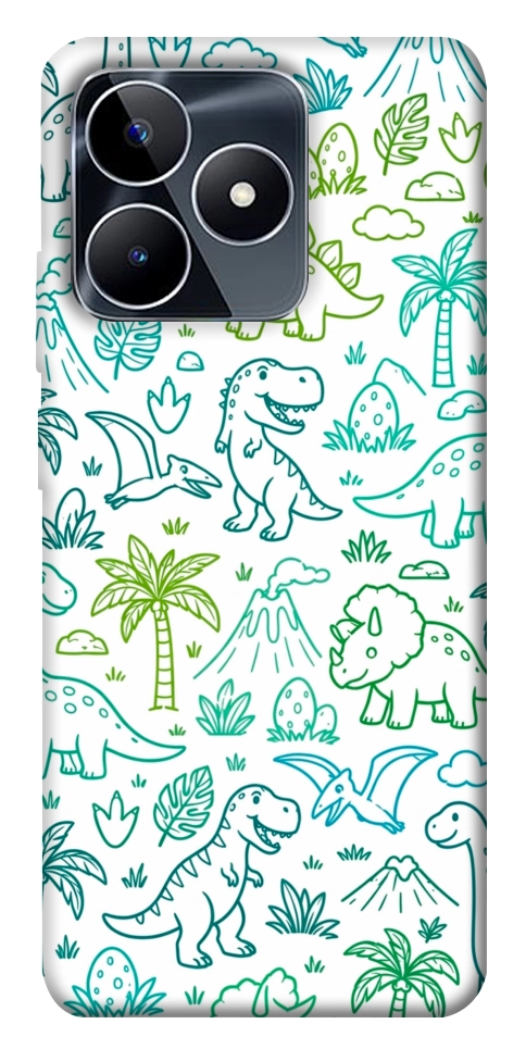 Чехол Dino pattern для Realme C53