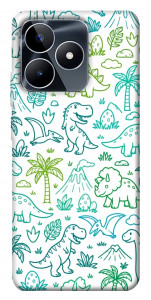Чехол Dino pattern для Realme C53