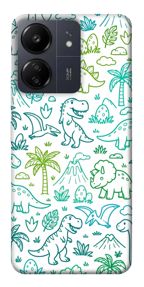 Чохол Dino pattern для Xiaomi Redmi 13C