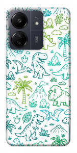Чехол Dino pattern для Xiaomi Redmi 13C
