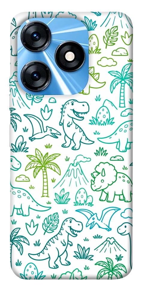Чехол Dino pattern для TECNO Spark 10