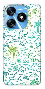Чехол Dino pattern для TECNO Spark 10