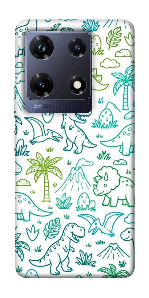 Чехол Dino pattern для Infinix Note 30 Pro NFC