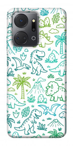 Чехол Dino pattern для Huawei Honor X7a