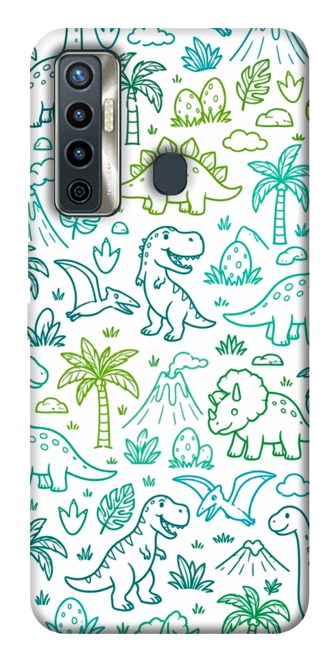 Чохол Dino pattern для TECNO Camon 17