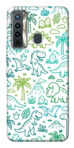 Чохол Dino pattern для TECNO Camon 17