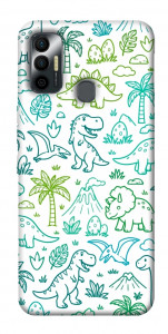 Чохол Dino pattern для TECNO Spark 7