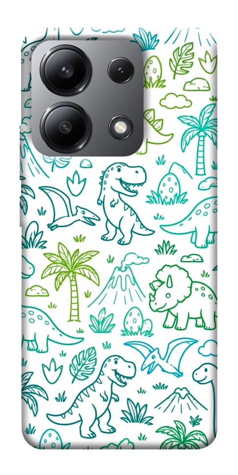 Чехол Dino pattern для Xiaomi Redmi Note 13 4G