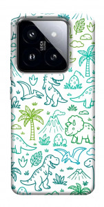 Чохол Dino pattern для Xiaomi 14 Pro