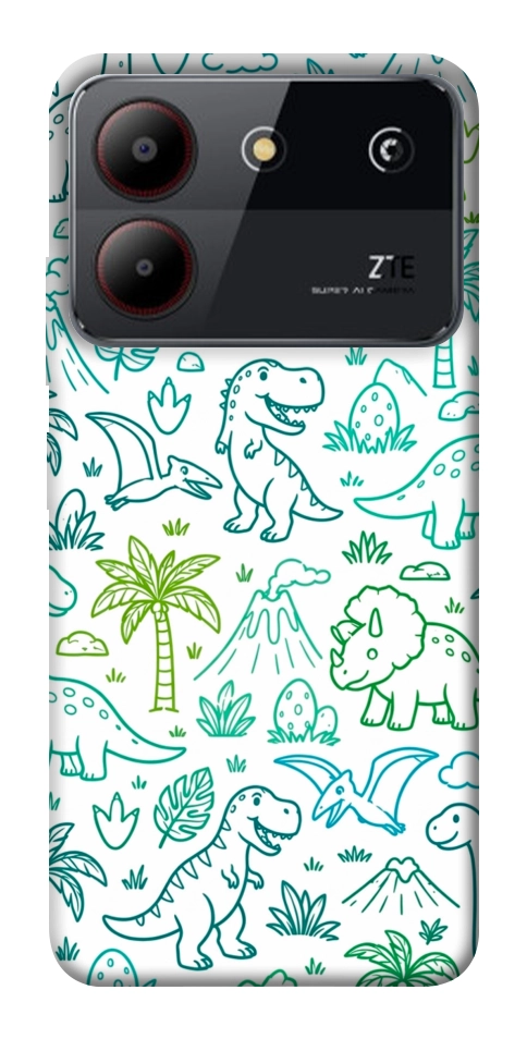 Чехол Dino pattern для ZTE Blade A54 4G