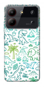 Чехол Dino pattern для ZTE Blade A54 4G