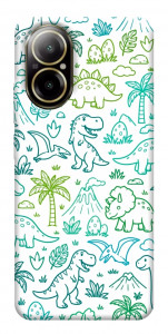 Чехол Dino pattern для Realme C67 4G