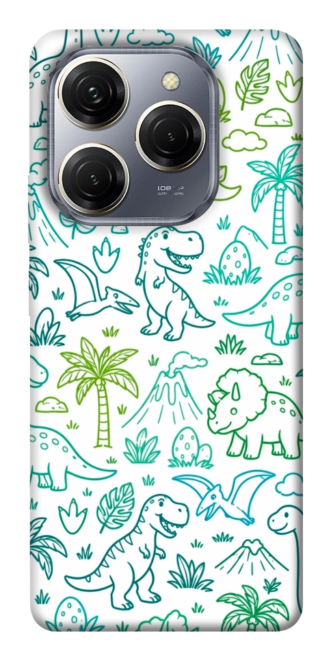 Чохол Dino pattern для TECNO Spark 20 Pro