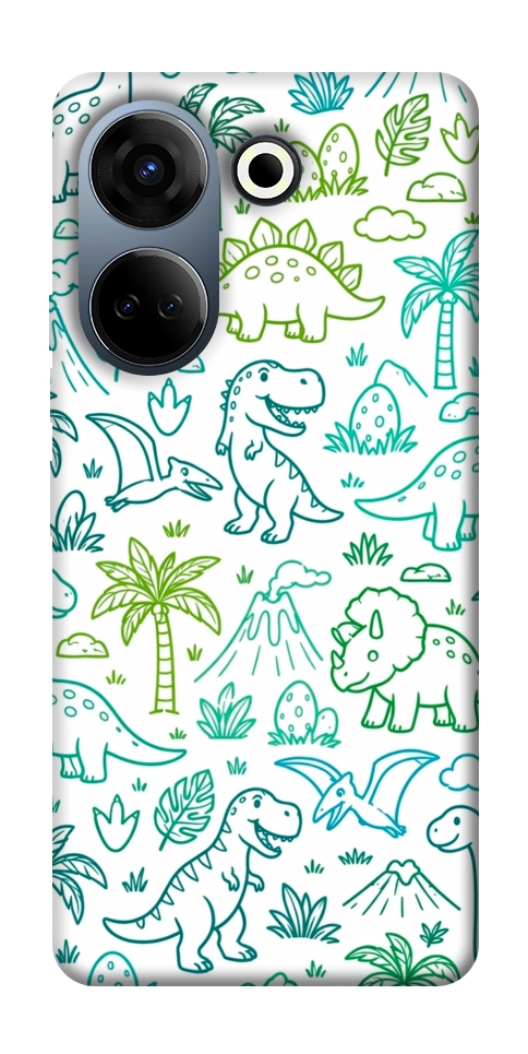 Чехол Dino pattern для TECNO Camon 20 Pro (CK7n)