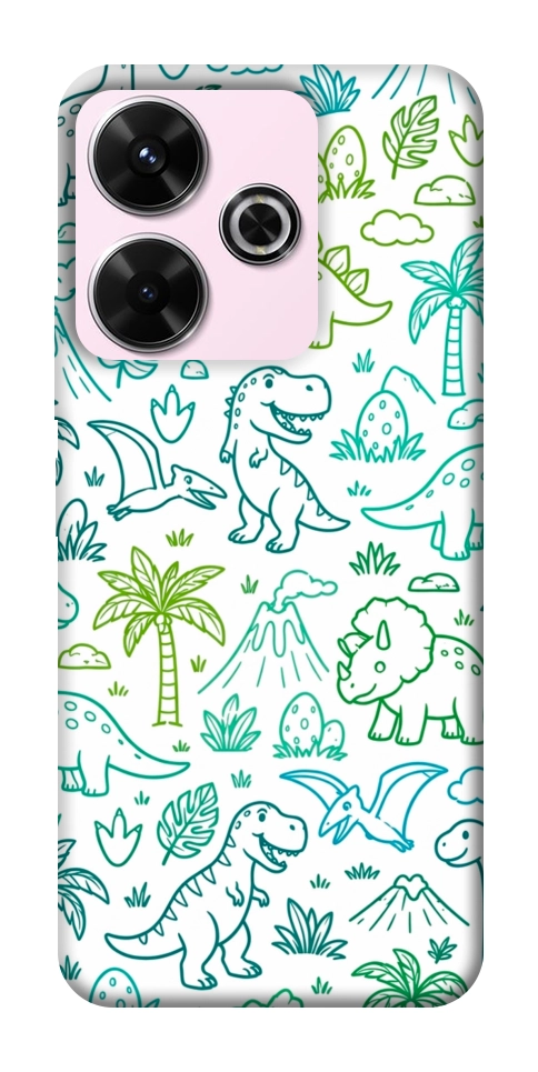 Чехол Dino pattern для Xiaomi Redmi 13 4G
