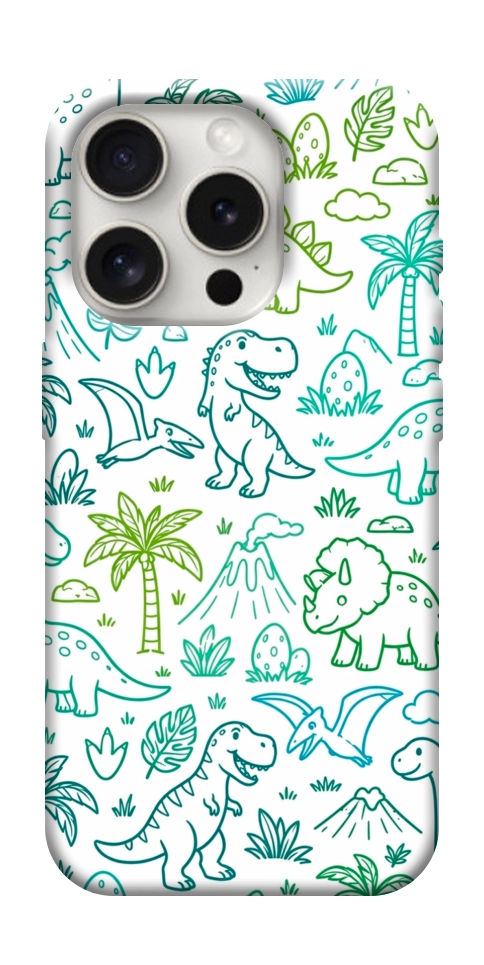 Чехол Dino pattern для iPhone 16 Pro