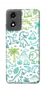 Чехол Dino pattern для Motorola Moto E14