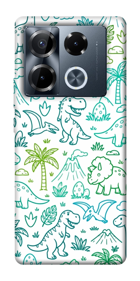 Чехол Dino pattern для Infinix Note 40 Pro 4G