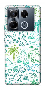 Чехол Dino pattern для Infinix Note 40 Pro 4G