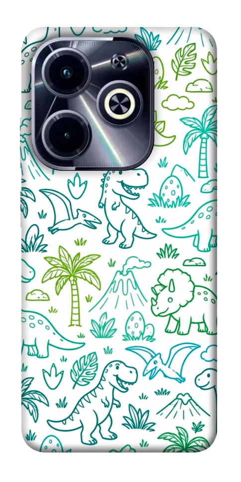 Чехол Dino pattern для TECNO Spark 20