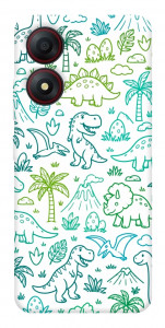 Чохол Dino pattern для ZTE Blade A34 4G