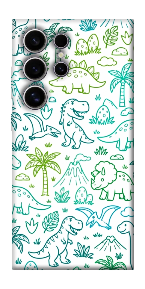 Чехол Dino pattern для Galaxy S25 Ultra