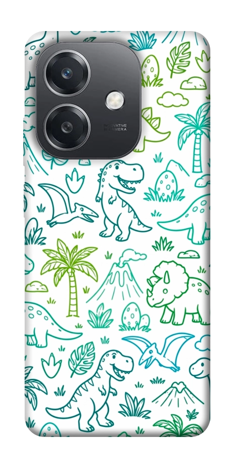 Чехол Dino pattern для Oppo А3х 4G