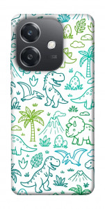 Чехол Dino pattern для Oppo А3х 4G
