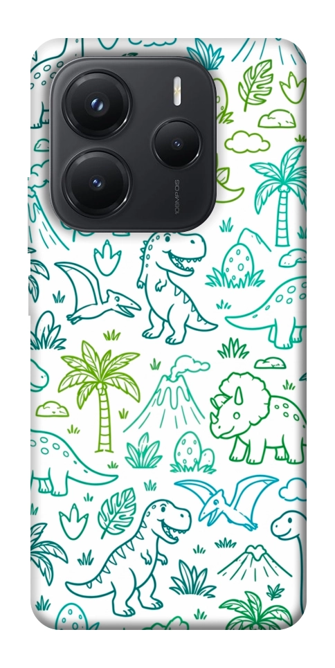 Чехол Dino pattern для Xiaomi Redmi Note 14 5G