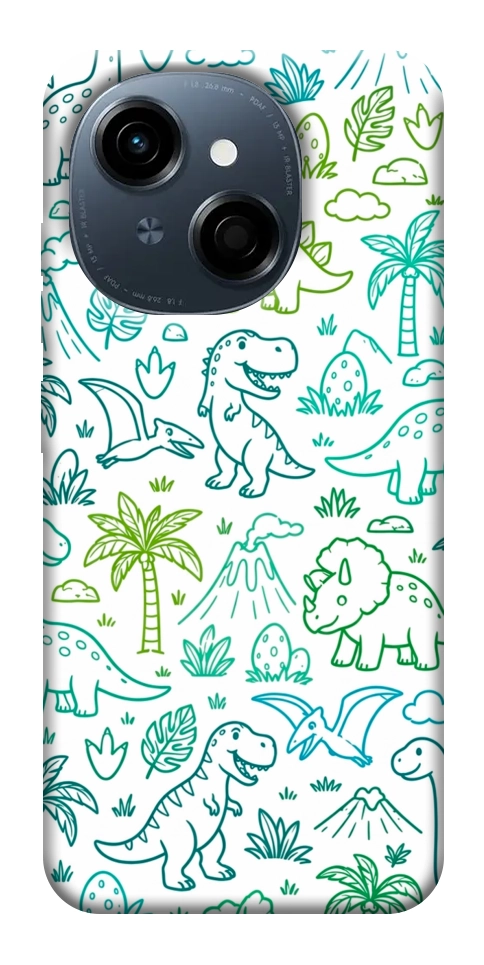 Чехол Dino pattern для TECNO Spark Go 1 (KL4)