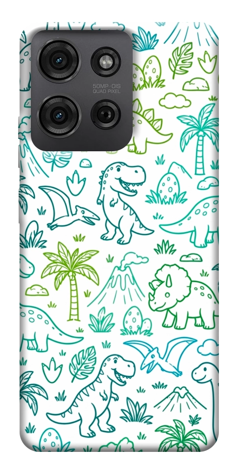 Чехол Dino pattern для Motorola Moto G75 5G