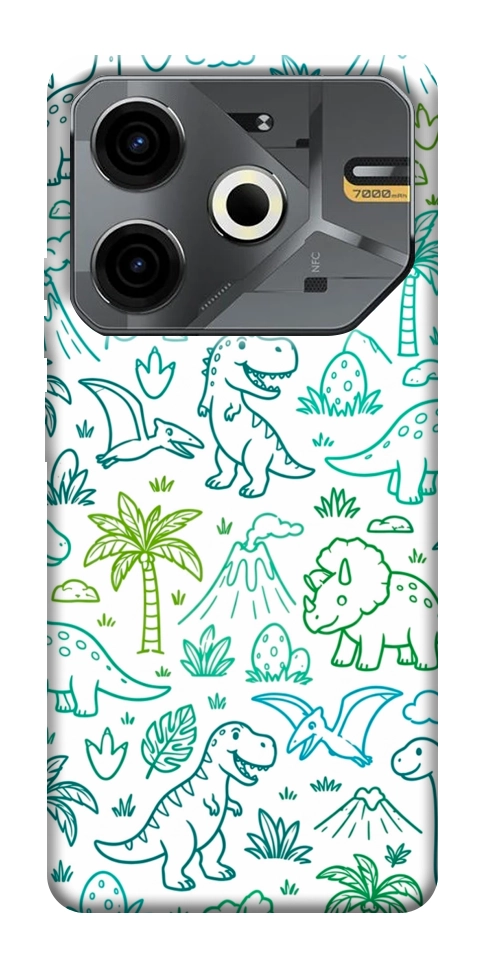 Чехол Dino pattern для TECNO Pova 6 Neo (LI6)